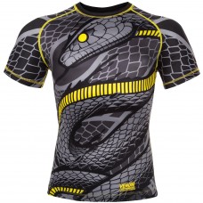 Рашгард Venum Snaker Rashguard Short Sleeves Black Yellow